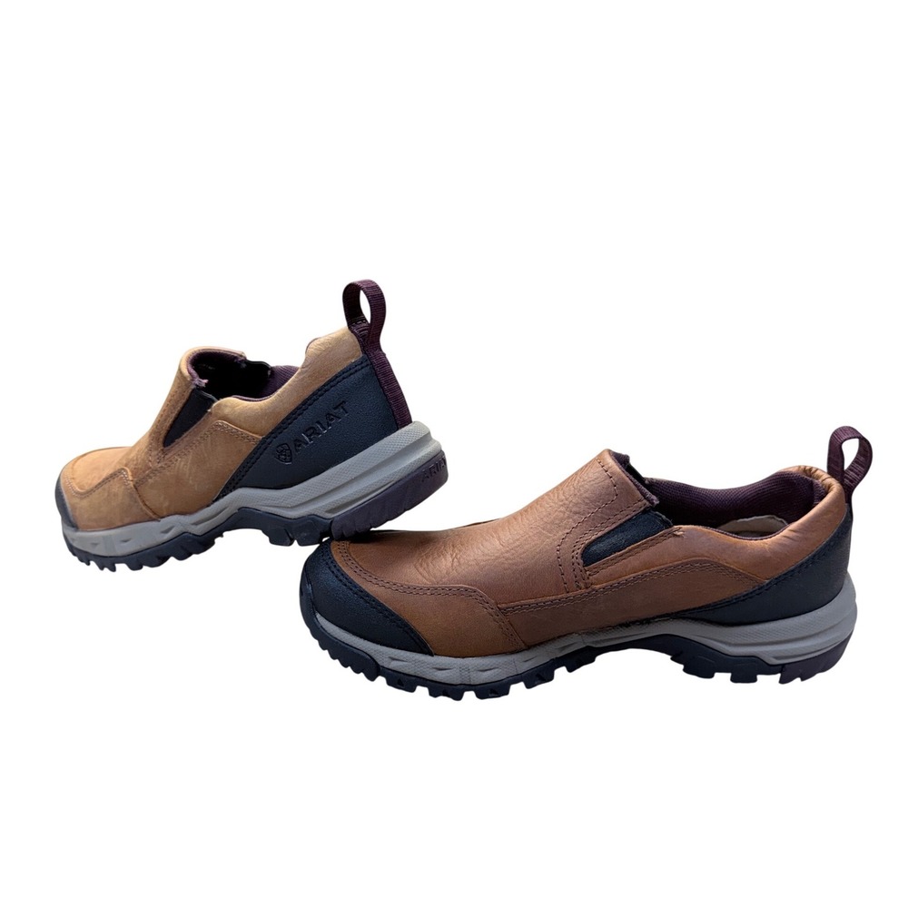 Ariat Hillsdale Slip-On Shoes Womens 6.5 Brown Leather Outdoor ATS 10027301